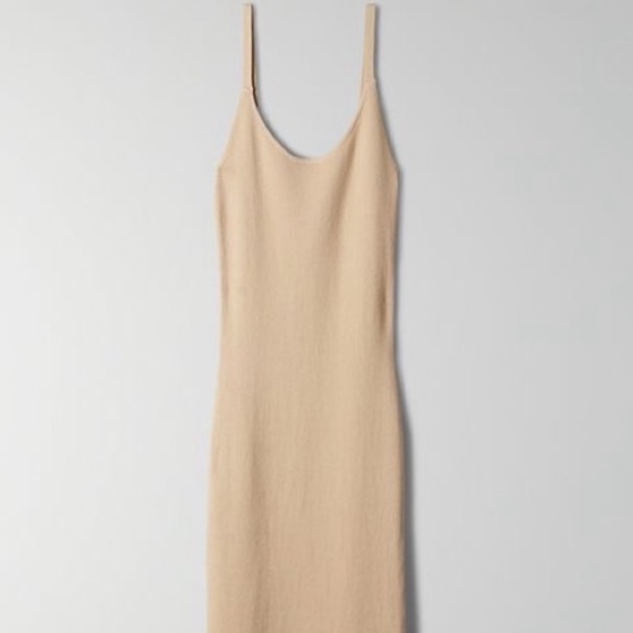 NWT Aritzia - Wilfred Anthem Dress in Tan - Picture 6 of 8